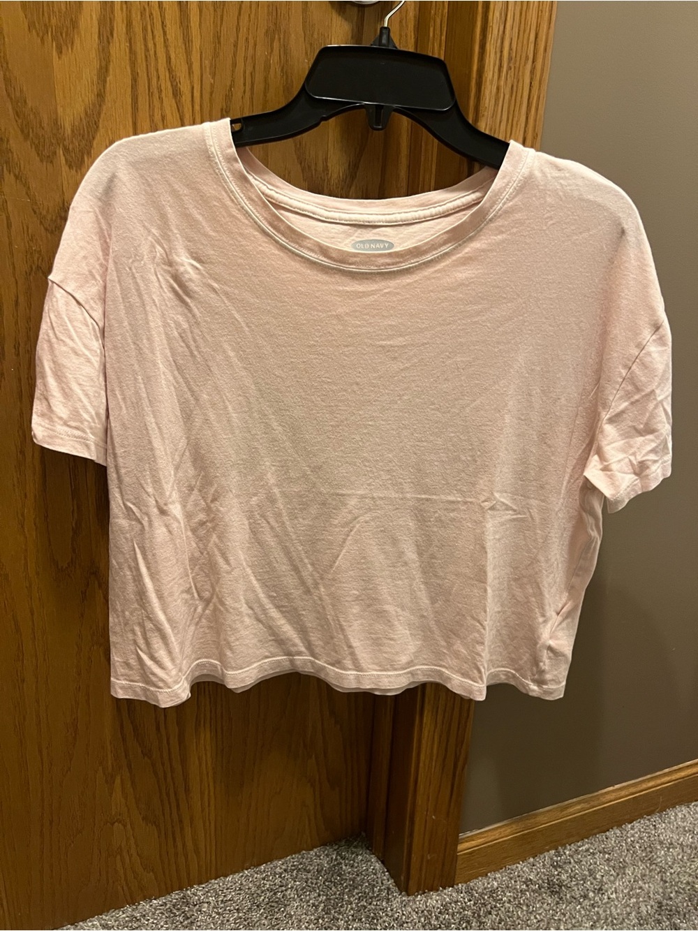 Old Navy Pale Pink Cropped Tee